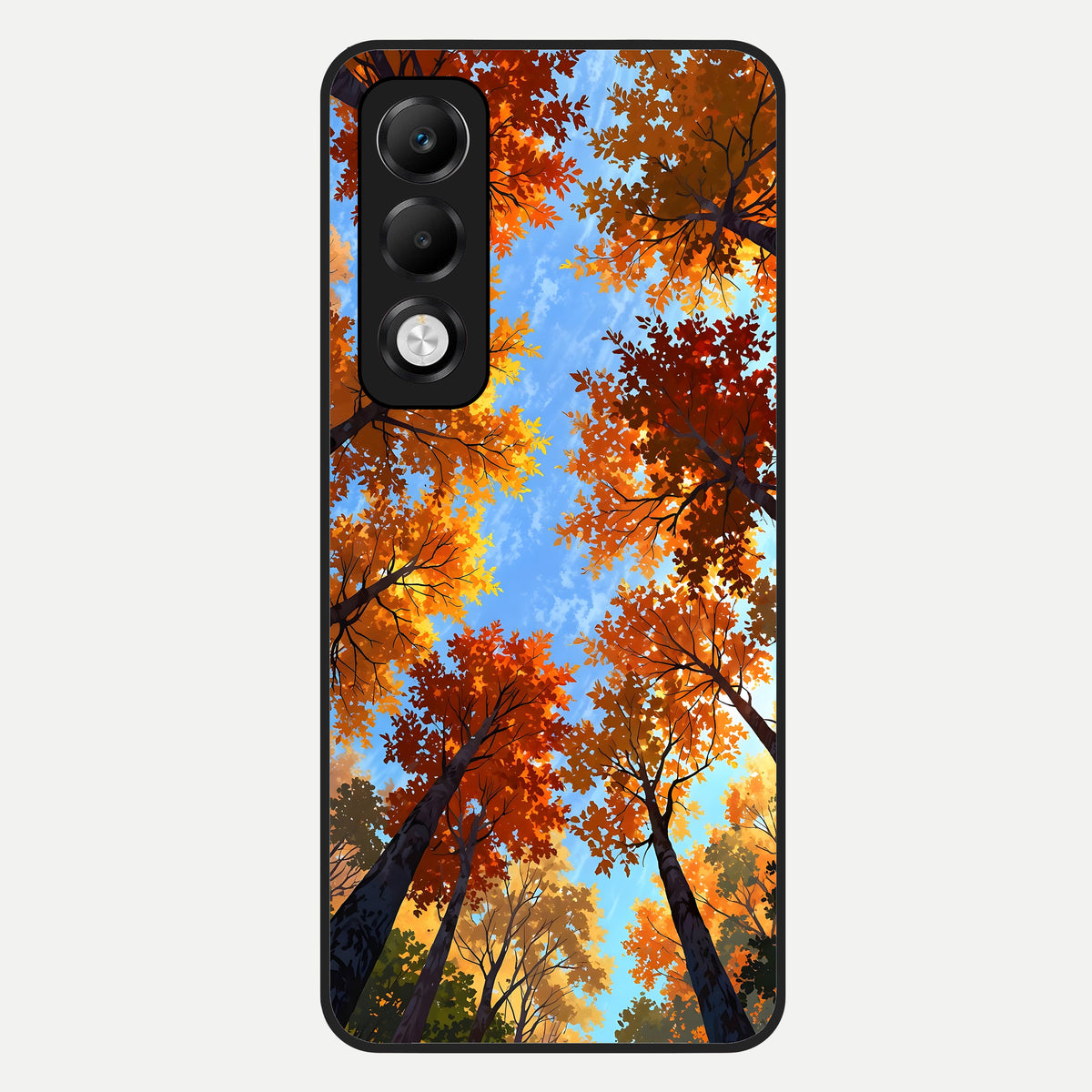  Autumn Sky Rise Glass Case For Oppo K13x 5G back cover – full design glossy printed glass finish