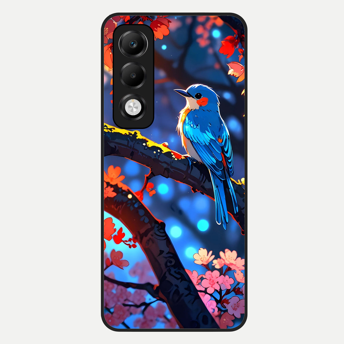  Blooming Water Drift Glass Case For Oppo K13x 5G back cover – full design glossy printed glass finish