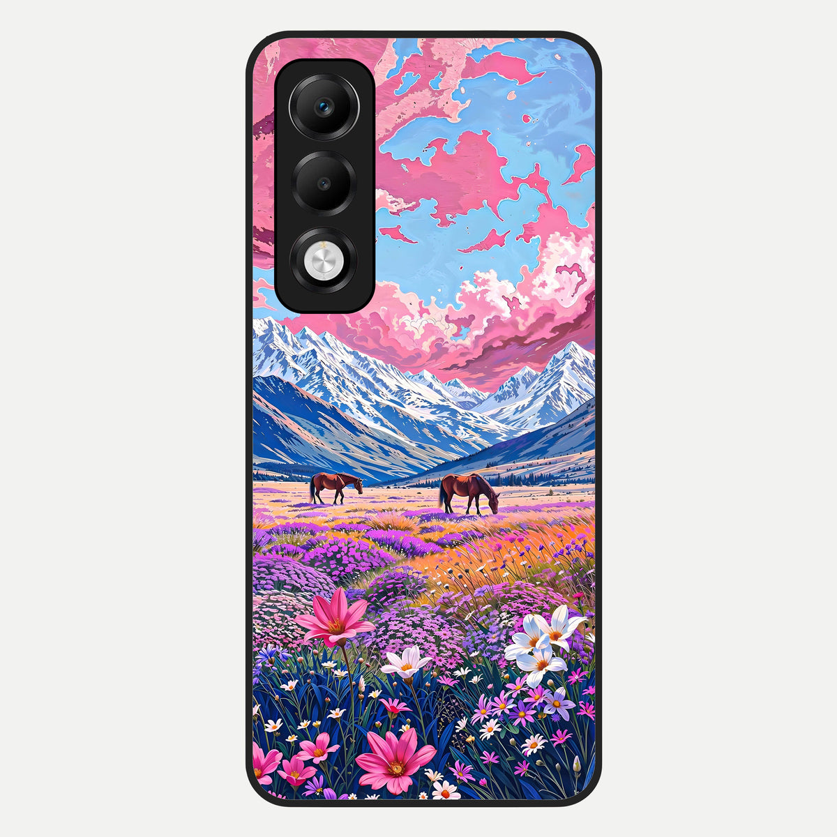  Blossom Valley Dream Glass Case For Oppo K13x 5G back cover – full design glossy printed glass finish