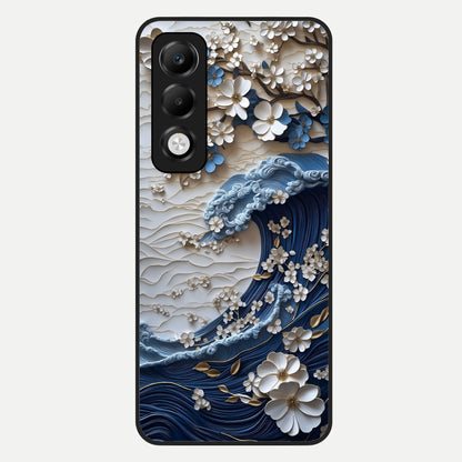  Blossom Wave Art Glass Case For Oppo K13x 5G back cover – full design glossy printed glass finish