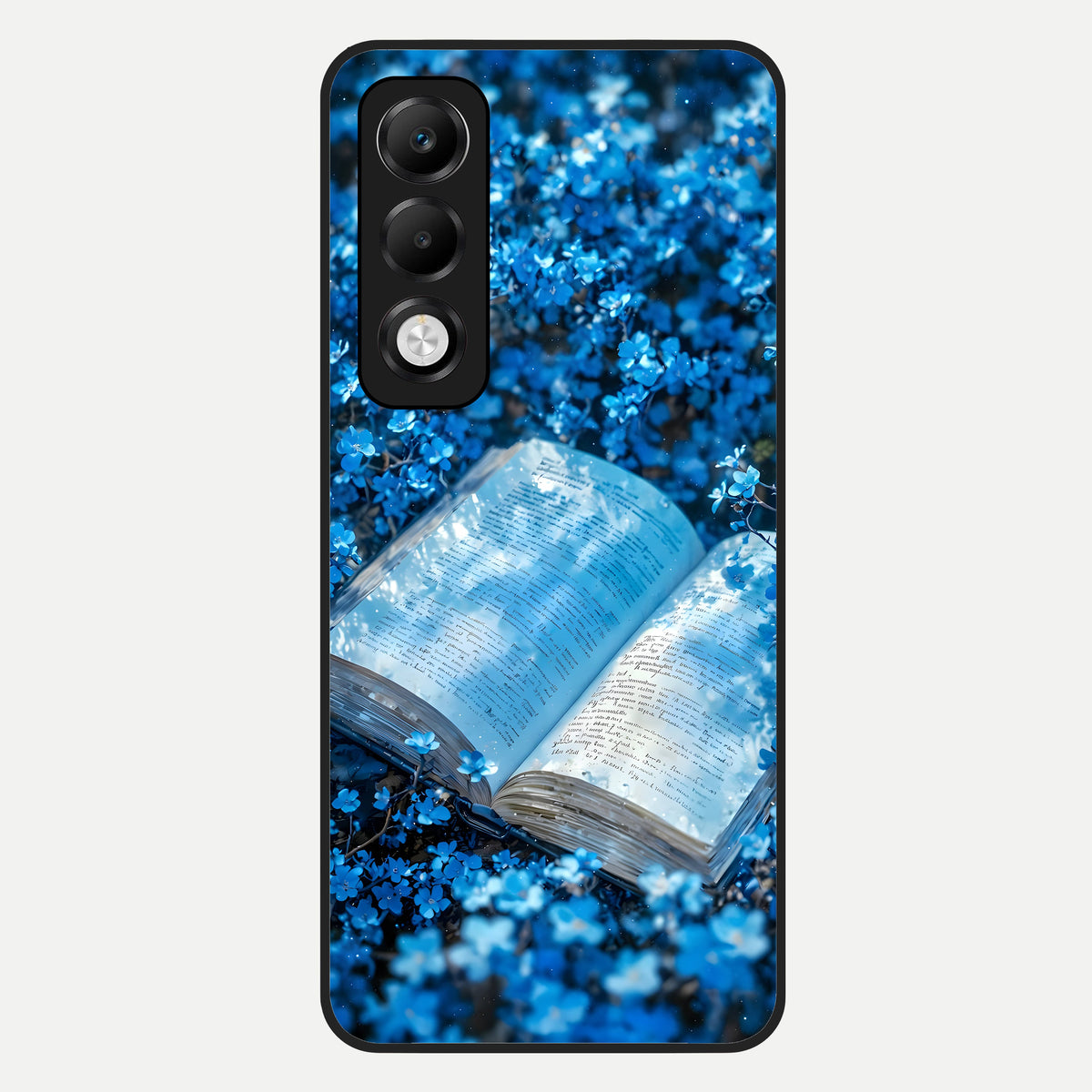  Blue Bloom Tales Glass Case For Oppo K13x 5G back cover – full design glossy printed glass finish