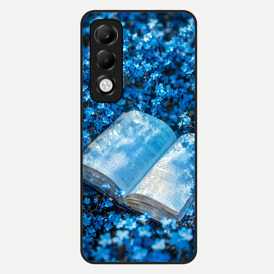  Blue Bloom Tales Glass Case For Oppo K13x 5G back cover – full design glossy printed glass finish