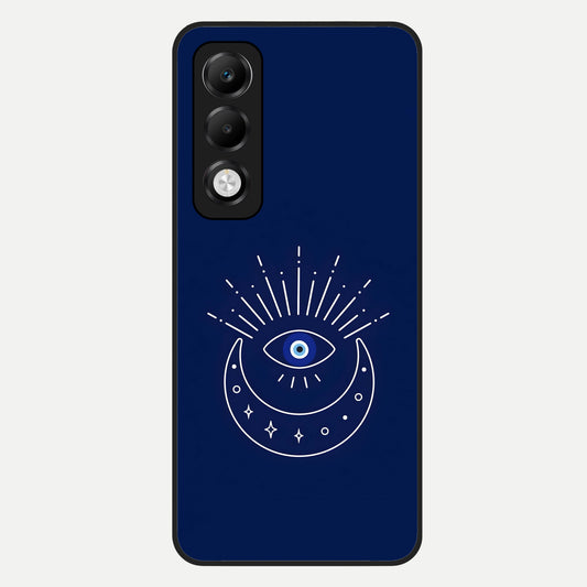  Blue Evil Eye Glass Case For Oppo K13x 5G back cover – full design glossy printed glass finish