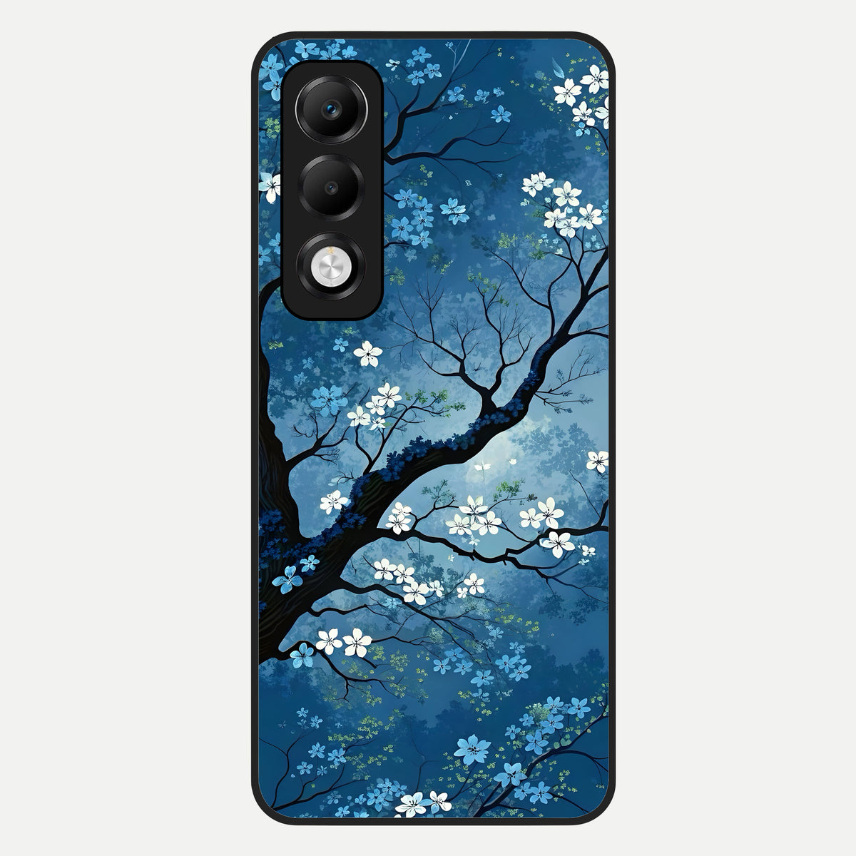  Blue Tree Serenity Glass Case For Oppo K13x 5G back cover – full design glossy printed glass finish