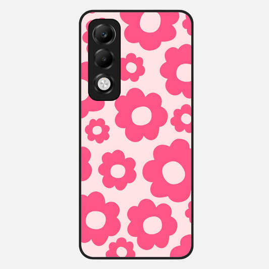  Blush Flower Pop Glass Case For Oppo K13x 5G back cover – full design glossy printed glass finish