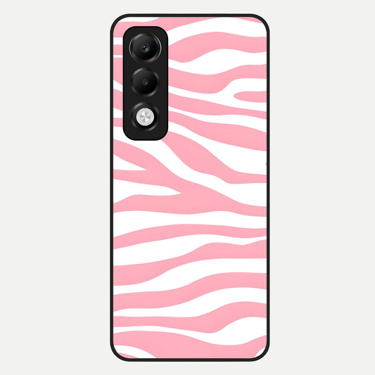  Blush Zebra Flow Glass Case For Oppo K13x 5G back cover – full design glossy printed glass finish