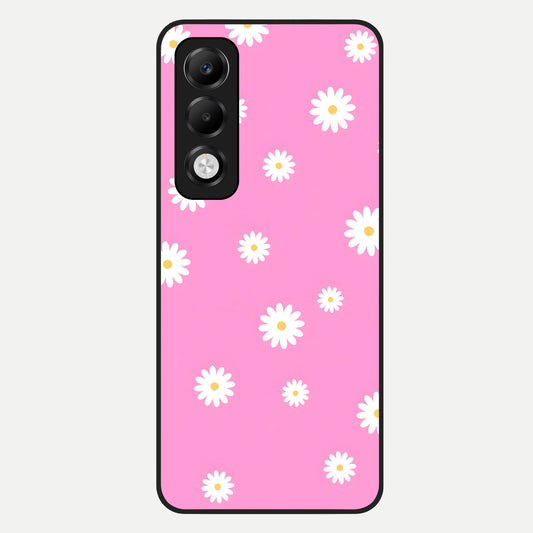  Bubblegum Daisy Pop Glass Case For Oppo K13x 5G back cover – full design glossy printed glass finish