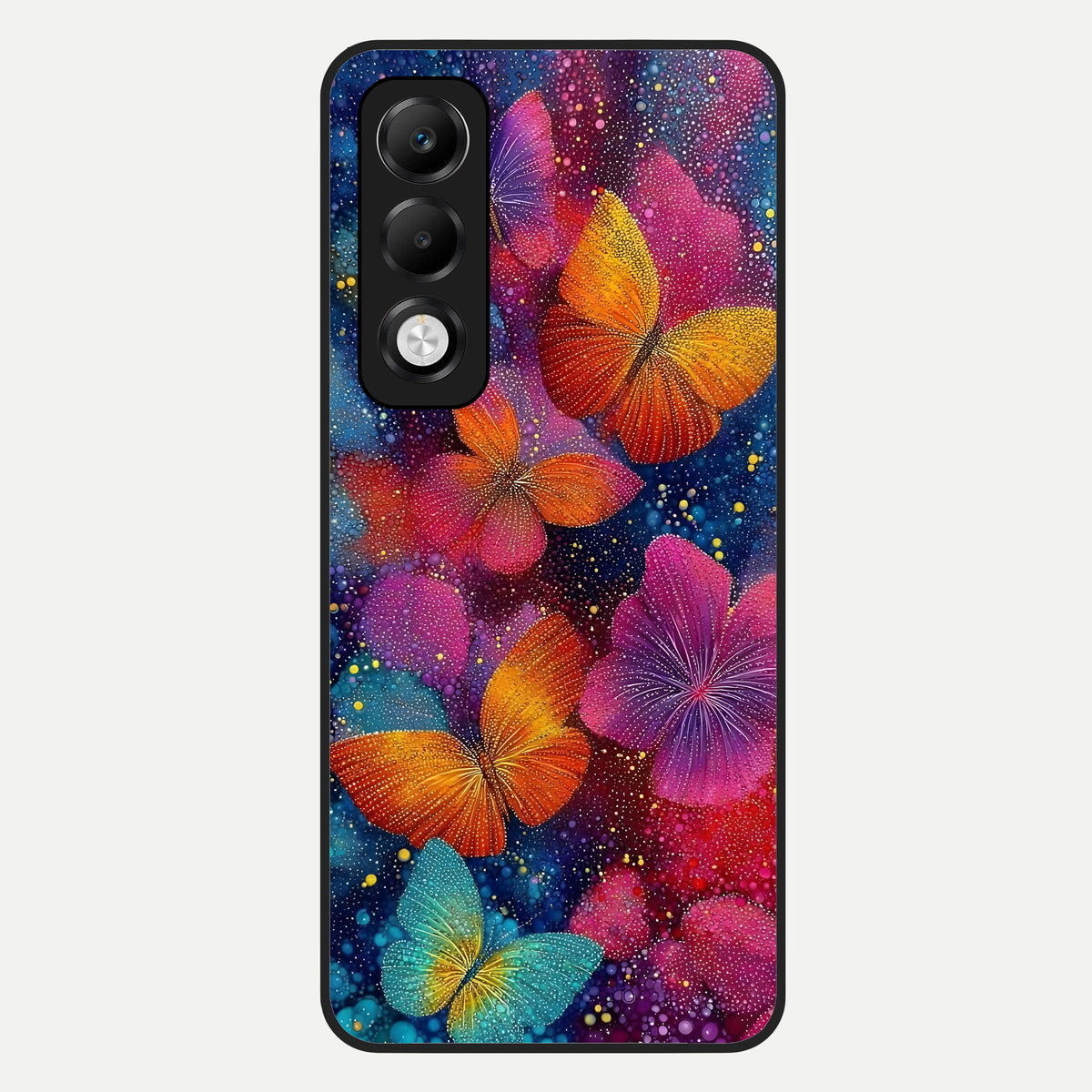  Butterfly Dream Mist Glass Case For Oppo K13x 5G back cover – full design glossy printed glass finish