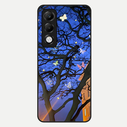  Butterfly Night Magic Glass Case For Oppo K13x 5G back cover – full design glossy printed glass finish
