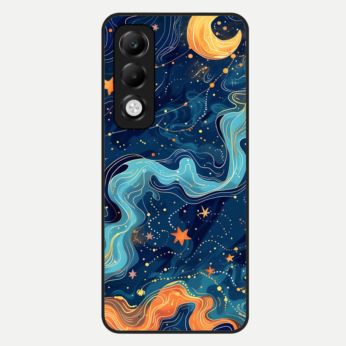  Celestial Dream Flow Glass Case For Oppo K13x 5G back cover – full design glossy printed glass finish