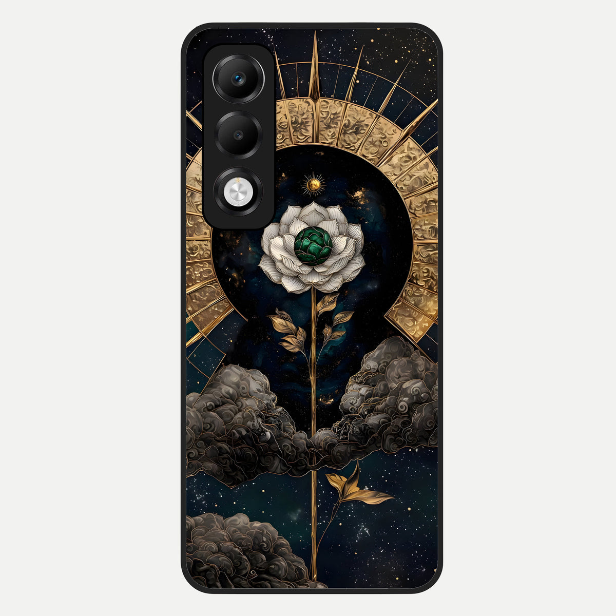  Celestial Lotus Morang Glass Case For Oppo K13x 5G back cover – full design glossy printed glass finish