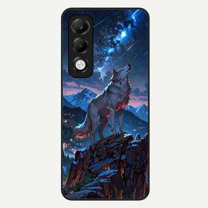  Celestial Wolf Howl Glass Case For Oppo K13x 5G back cover – full design glossy printed glass finish