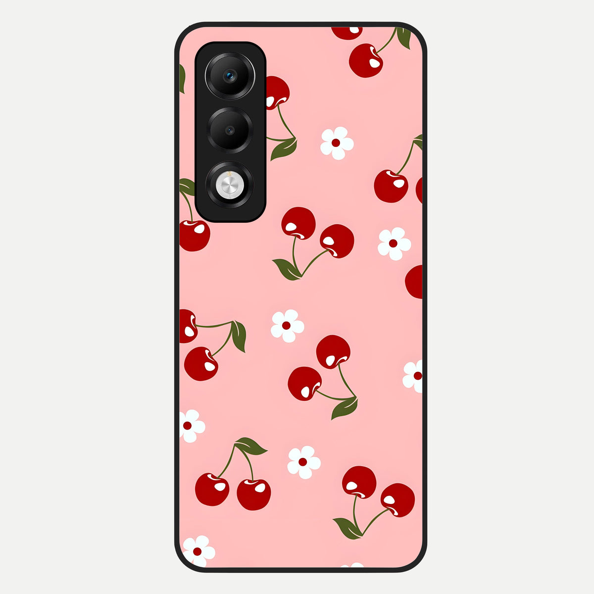  Cherry Love Mood Glass Case For Oppo K13x 5G back cover – full design glossy printed glass finish