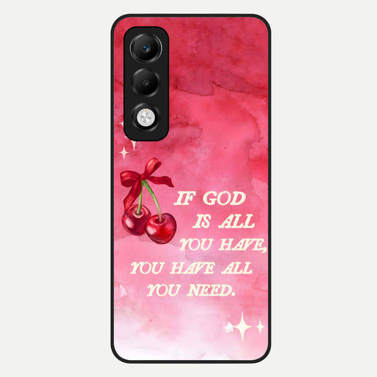  Cherry Quote Glass Case For Oppo K13x 5G back cover – full design glossy printed glass finish