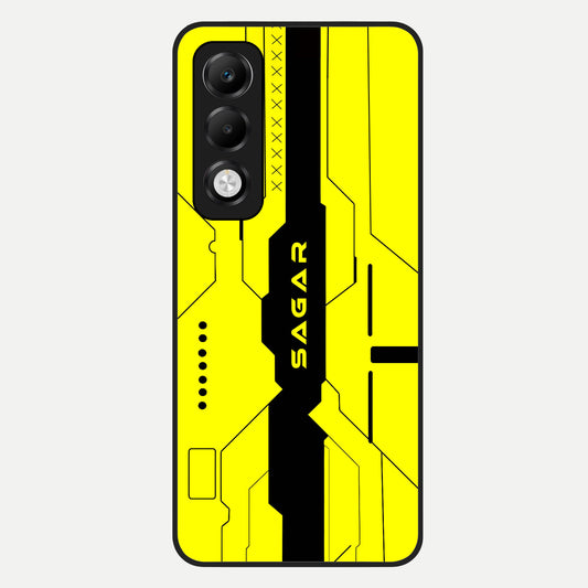  Circuit CYBERPUNK Custom Name Glass Case For Oppo K13x 5G back cover – full design glossy printed glass finish