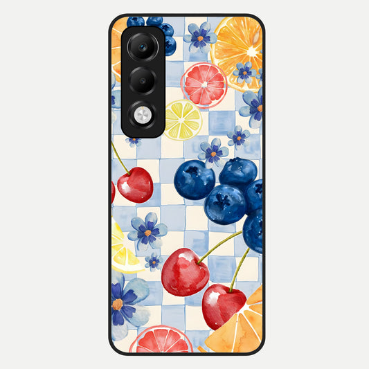  Citrus Bloom Joy Glass Case For Oppo K13x 5G back cover – full design glossy printed glass finish