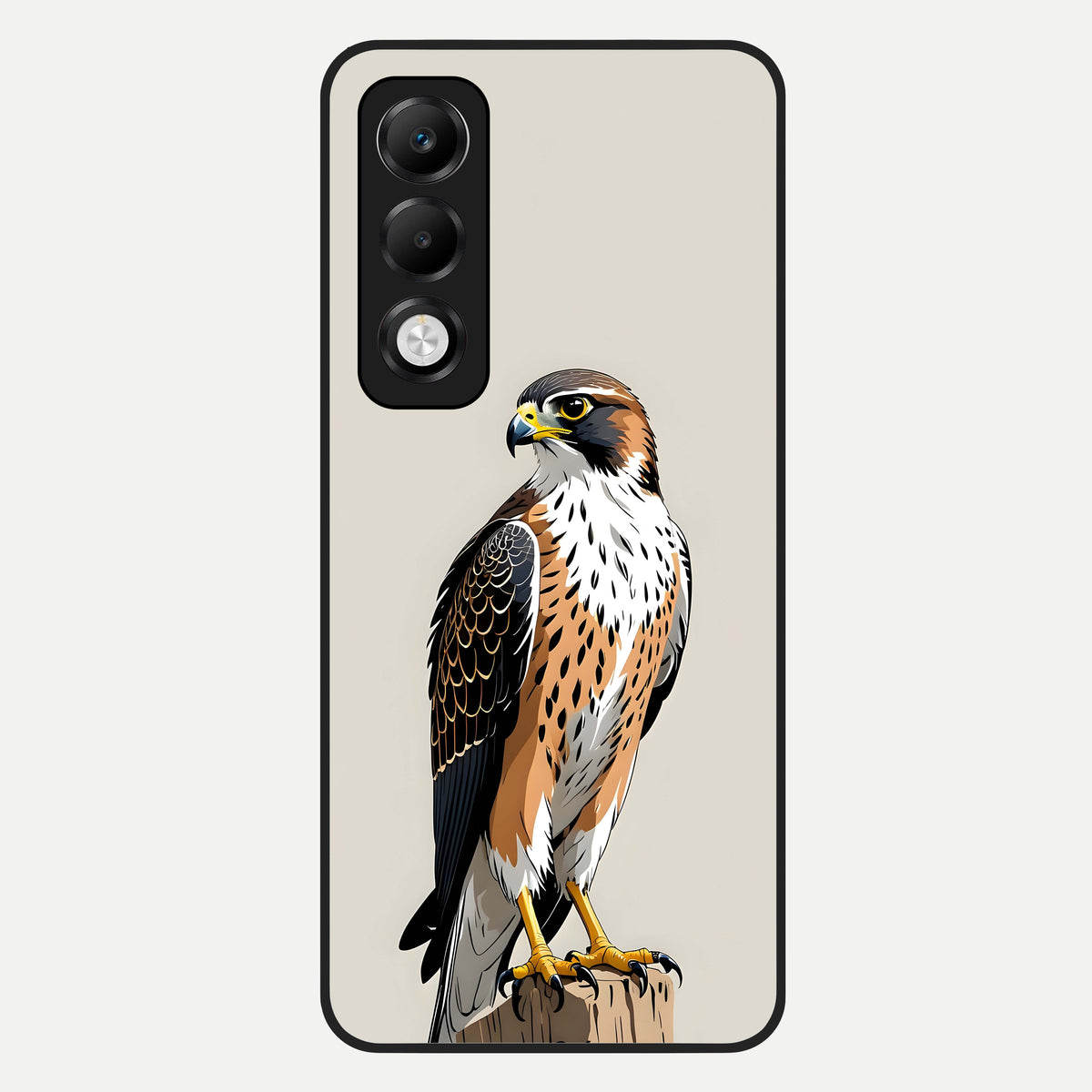  Clever Eagle Glass Case For Oppo K13x 5G back cover – full design glossy printed glass finish