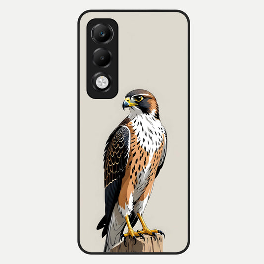  Clever Eagle Glass Case For Oppo K13x 5G back cover – full design glossy printed glass finish