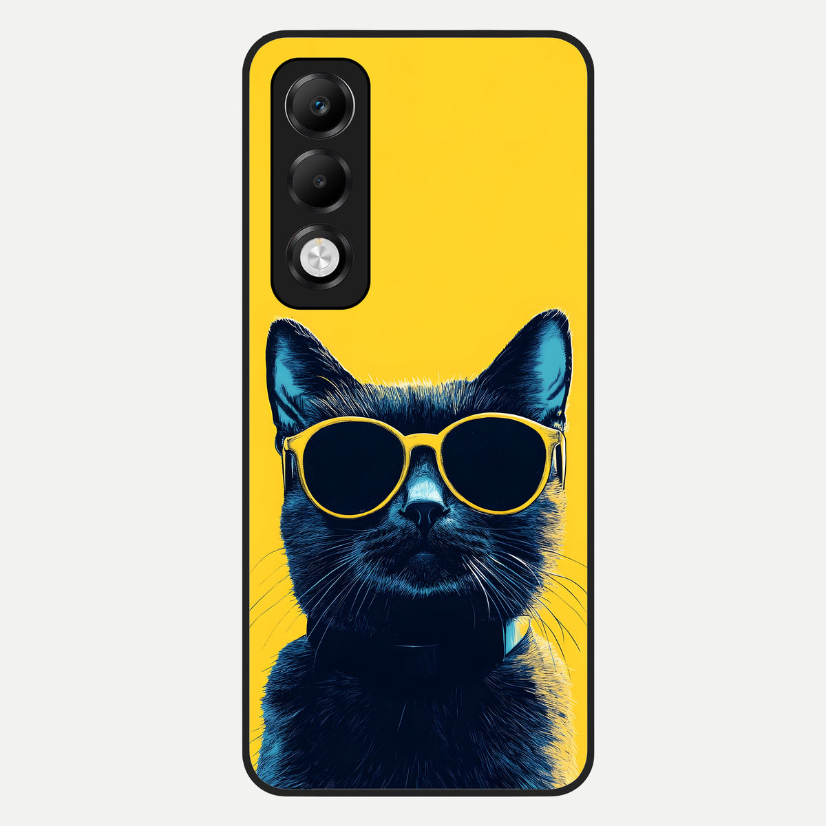  Cool Cat Vibes Glass Case For Oppo K13x 5G back cover – full design glossy printed glass finish