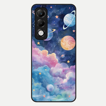  Cosmic Planet Dreams Glass Case For Oppo K13x 5G back cover – full design glossy printed glass finish