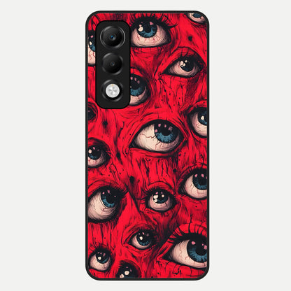  Crimson Watch Eyes Glass Case For Oppo K13x 5G back cover – full design glossy printed glass finish