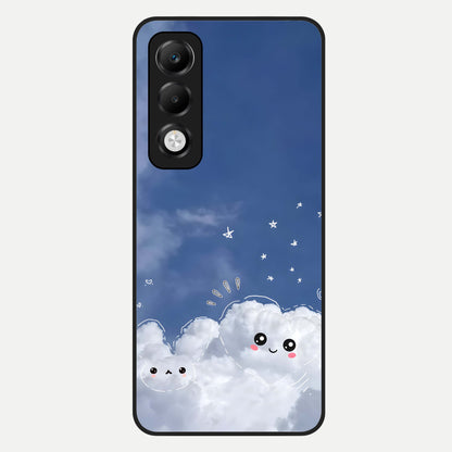  Cute Blossom Cloud Glass Case For Oppo K13x 5G back cover – full design glossy printed glass finish