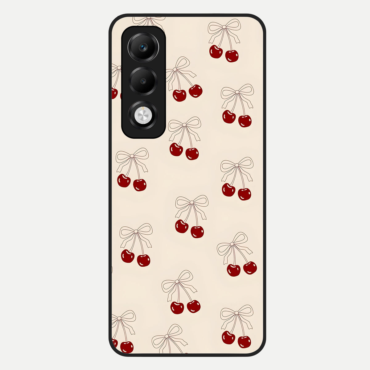  Cute Cherry Pattern Glass Case For Oppo K13x 5G back cover – full design glossy printed glass finish