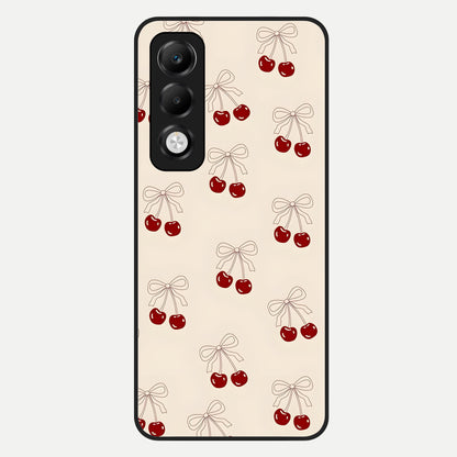  Cute Cherry Pattern Glass Case For Oppo K13x 5G back cover – full design glossy printed glass finish