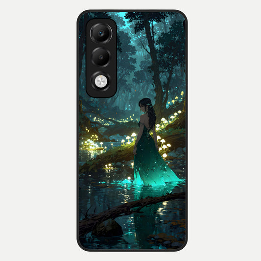  Enchanted Forest Glow Glass Case For Oppo K13x 5G back cover – full design glossy printed glass finish