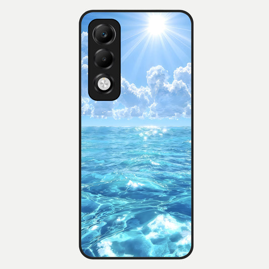  Endless Ocean Horizon Glass Case For Oppo K13x 5G back cover – full design glossy printed glass finish