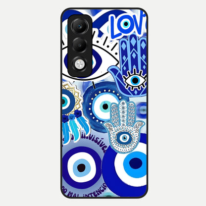  Evil Eyes Dream Glass Case For Oppo K13x 5G back cover – full design glossy printed glass finish