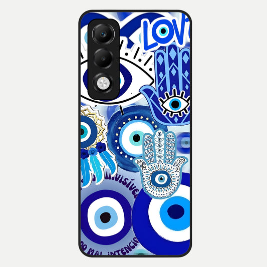  Evil Eyes Dream Glass Case For Oppo K13x 5G back cover – full design glossy printed glass finish