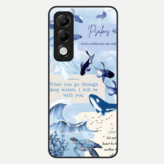  Faithful Ocean Promise Glass Case For Oppo K13x 5G back cover – full design glossy printed glass finish