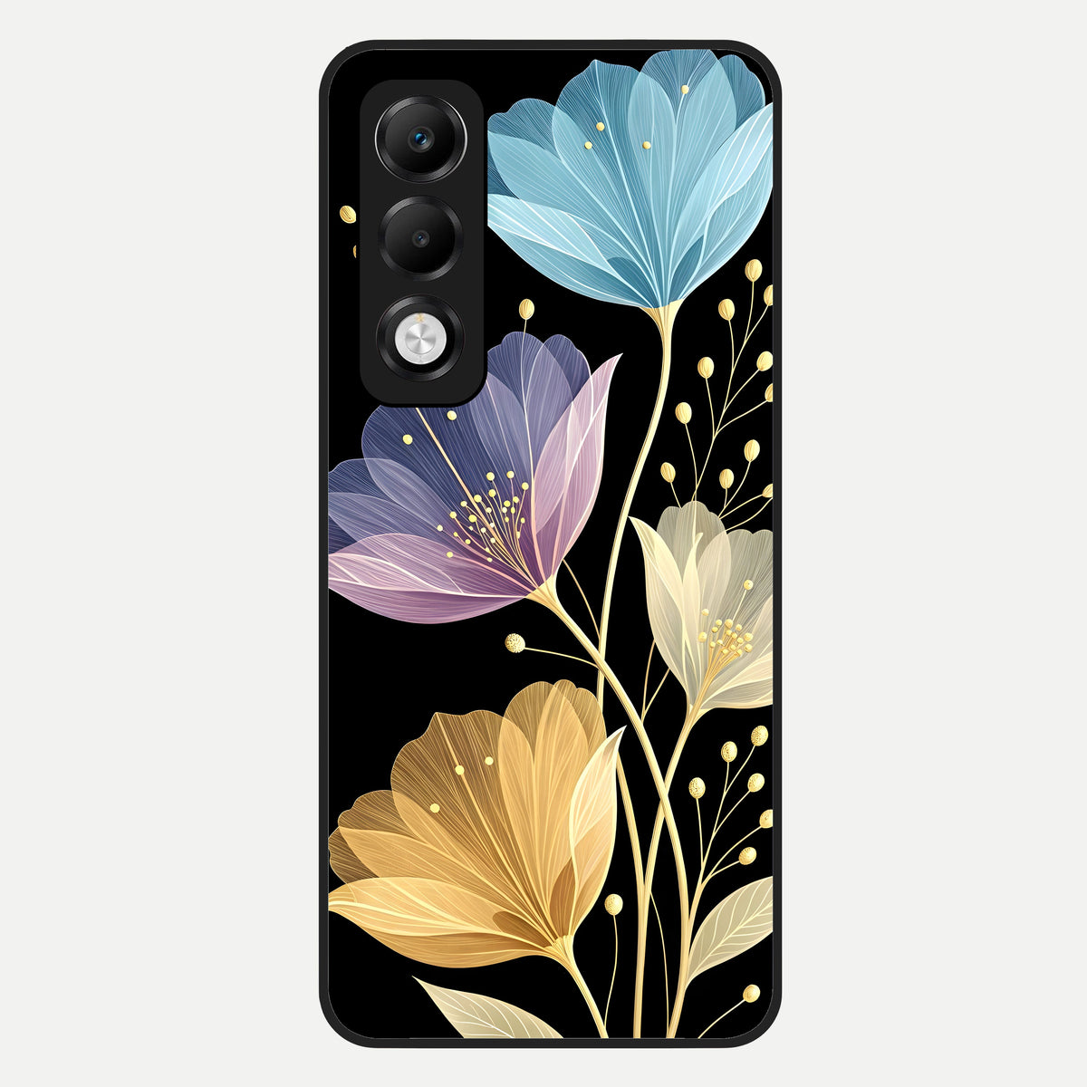  Flower Bloom Glow Glass Case For Oppo K13x 5G back cover – full design glossy printed glass finish