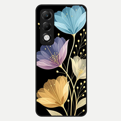  Flower Bloom Glow Glass Case For Oppo K13x 5G back cover – full design glossy printed glass finish