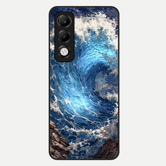 Giant Ocean Wave Glass Case For Oppo K13x 5G back cover – full design glossy printed glass finish