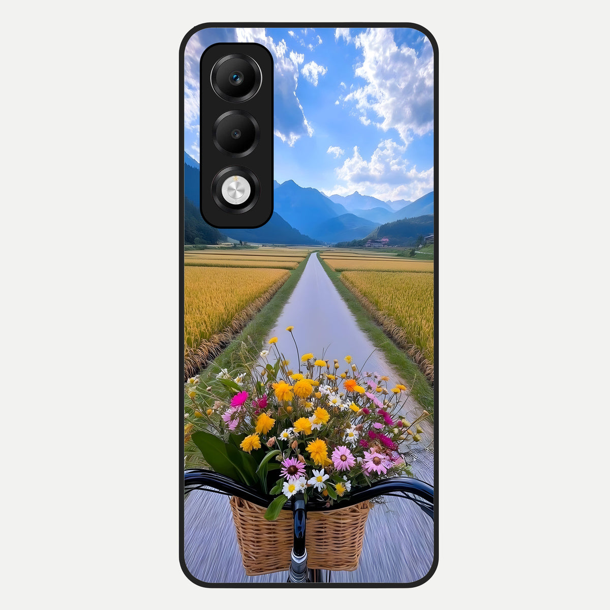  Golden Field Journey Glass Case For Oppo K13x 5G back cover – full design glossy printed glass finish