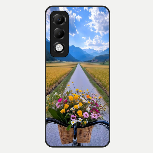  Golden Field Journey Glass Case For Oppo K13x 5G back cover – full design glossy printed glass finish