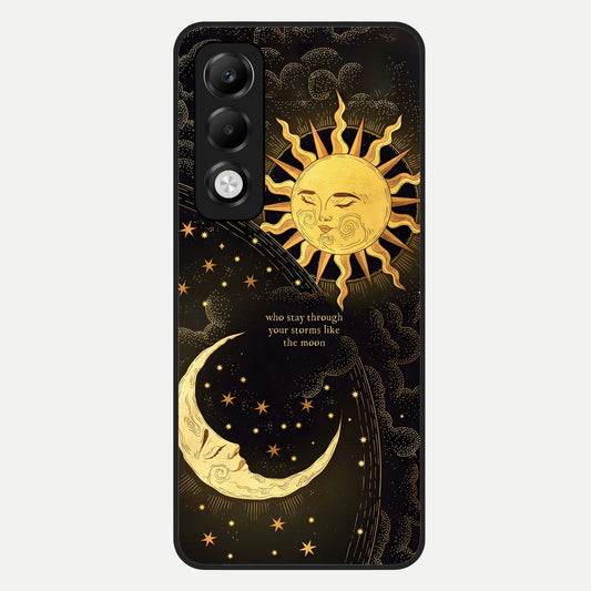  Golden Lunar Love Glass Case For Oppo K13x 5G back cover – full design glossy printed glass finish