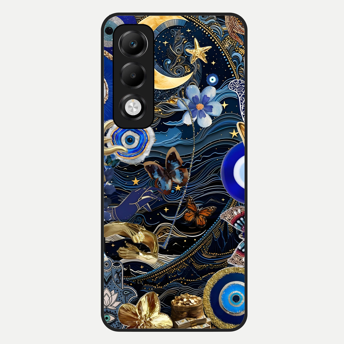  Golden Moon Magic Glass Case For Oppo K13x 5G back cover – full design glossy printed glass finish