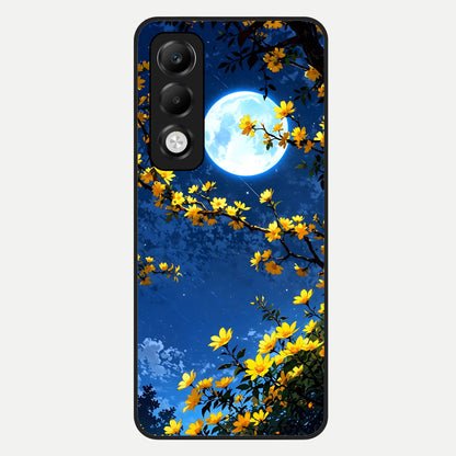  Golden Night Glow Glass Case For Oppo K13x 5G back cover – full design glossy printed glass finish