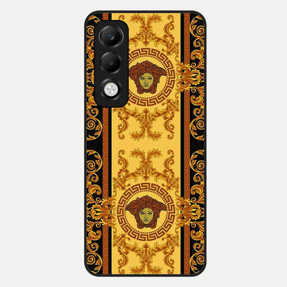  Golden Royal Heritage Glass Case For Oppo K13x 5G back cover – full design glossy printed glass finish
