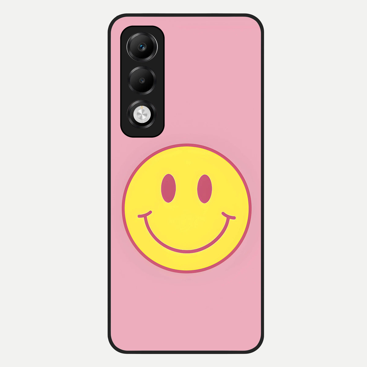  Happy Pink Mood Glass Case For Oppo K13x 5G back cover – full design glossy printed glass finish
