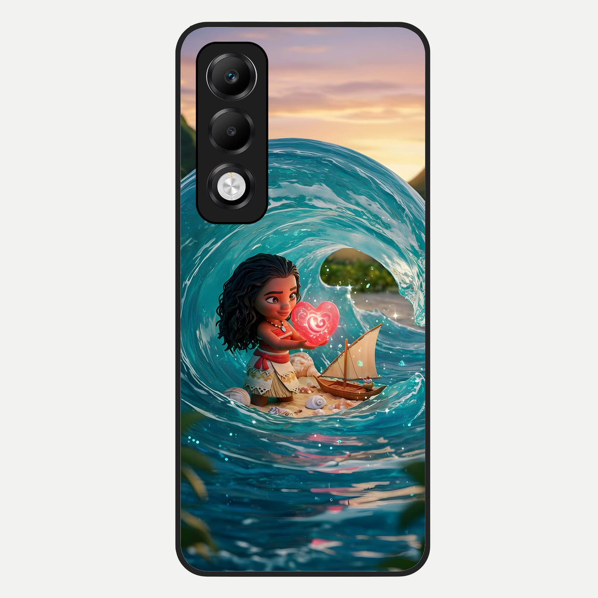  Heart of Ocean Glass Case For Oppo K13x 5G back cover – full design glossy printed glass finish