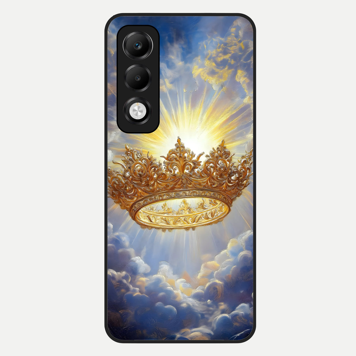  Heavenly Crown Light Glass Case For Oppo K13x 5G back cover – full design glossy printed glass finish