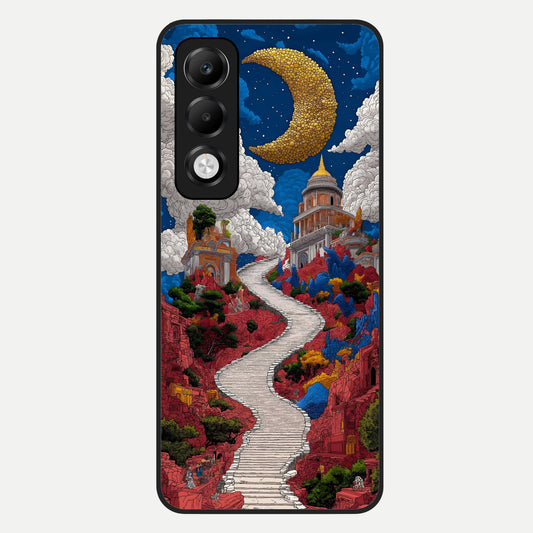  Heavenly Moon Path Glass Case For Oppo K13x 5G back cover – full design glossy printed glass finish