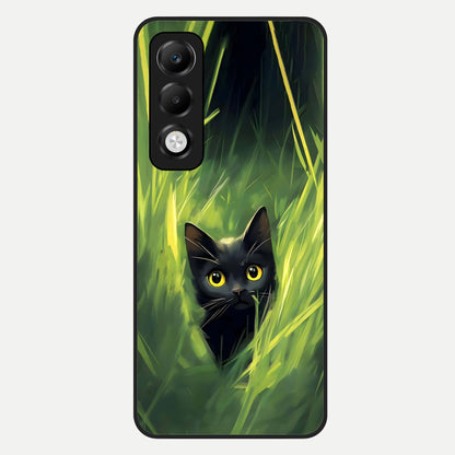  Hidden Cat Whisper Glass Case For Oppo K13x 5G back cover – full design glossy printed glass finish