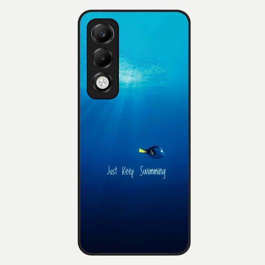  Just Keep Swimming Glass Case For Oppo K13x 5G back cover – full design glossy printed glass finish