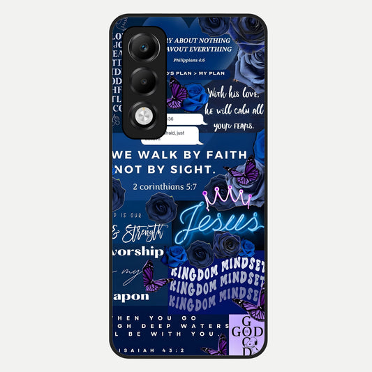  Kingdom Faith Glow Glass Case For Oppo K13x 5G back cover – full design glossy printed glass finish