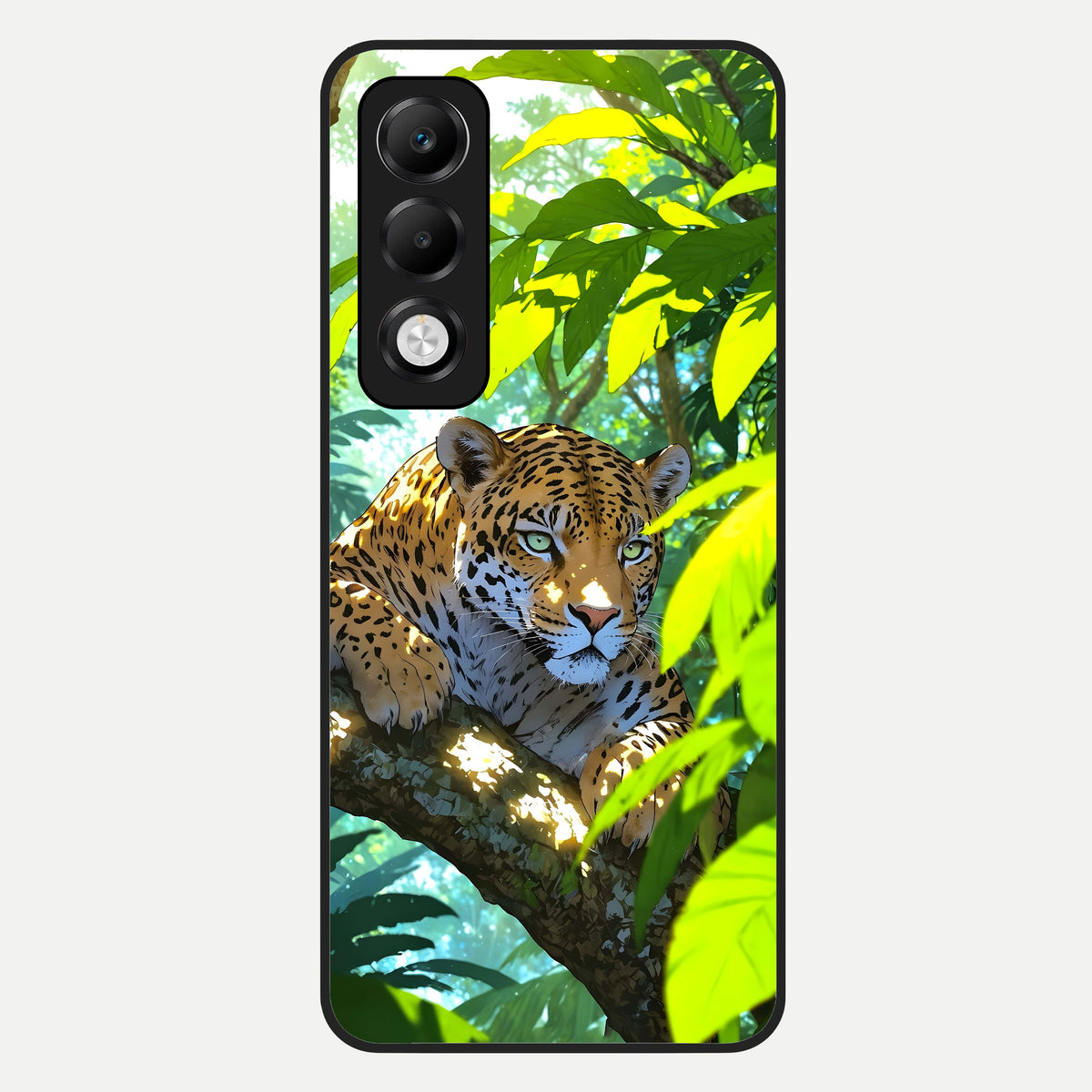  Leopard in Jungle Glass Case For Oppo K13x 5G back cover – full design glossy printed glass finish